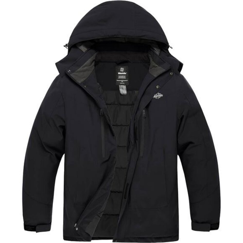 Men's Big and Tall Ski Jacket Waterproof Snowboarding Windproof Winter Coat